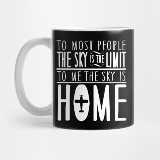 Sky is home, not the limit (black) Mug